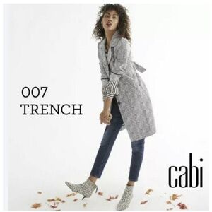 Cabi Womens 007 Trench Coat Black And White Zebra 4034 Choose Size XS